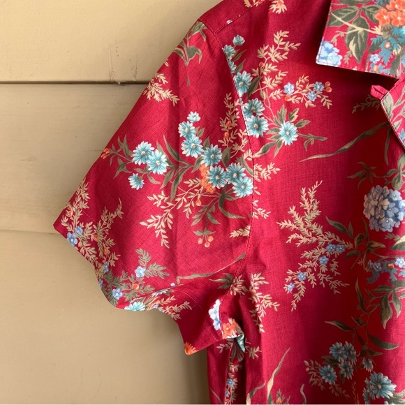 Lauren Ralph Lauren Floral Button Down Shirt - Size M Cotton Lightweight Preppy - Picture 4 of 7